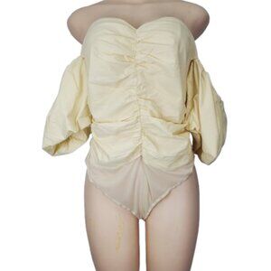 Fashion Nova women's ivory bodysuit size 1X